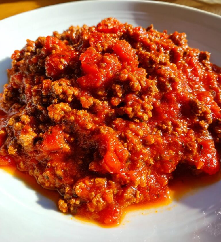 mørt oksekød i fyldig tomatsauce, klassisk hverdagsret
