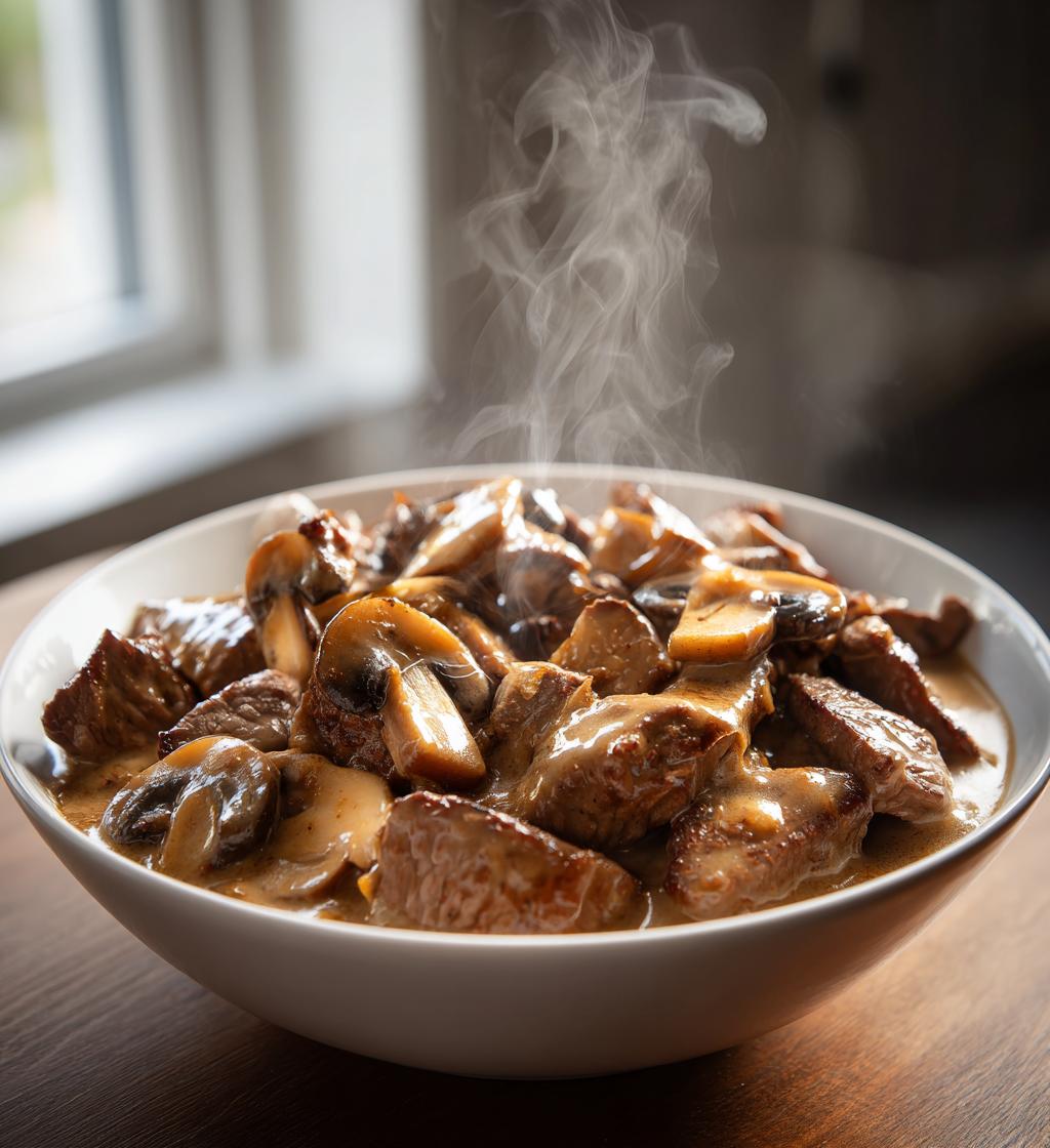 oksekød i cremet svampesauce - detail 1