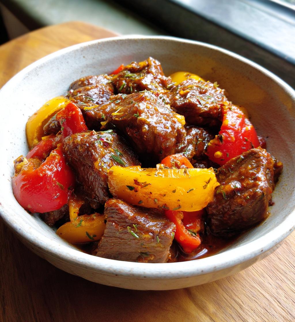 oksekød i ovn med paprika og fløde - detail 1