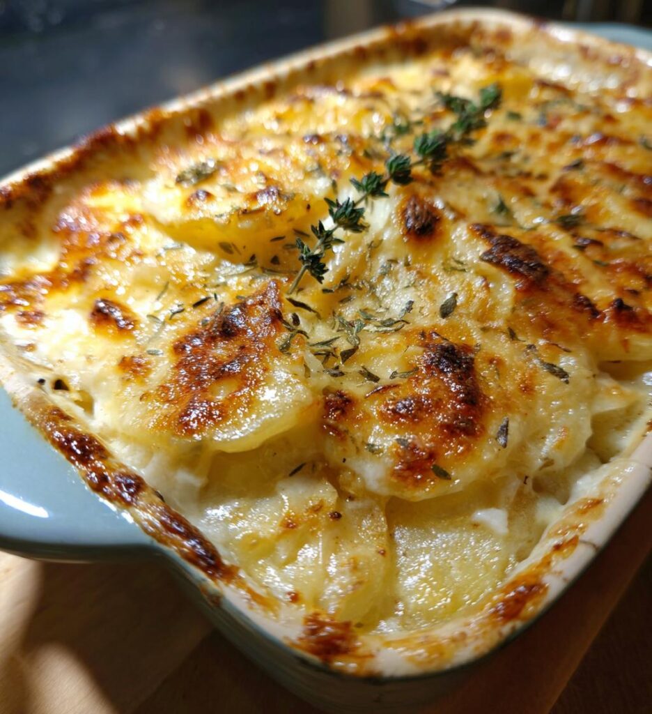 ovnbagt kartoffelgratin med timian