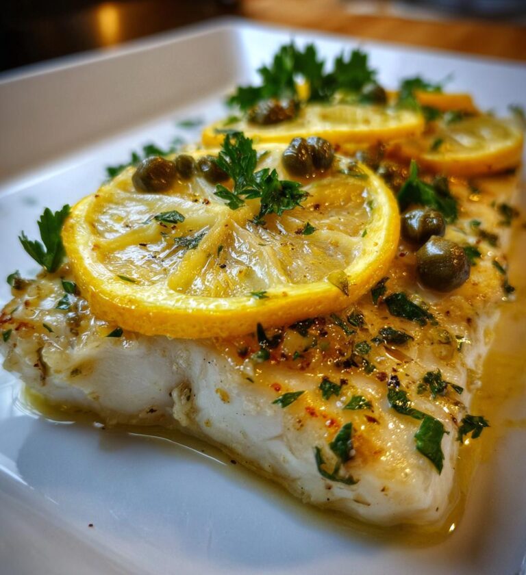 ovnbagt kuller med citron og kapers