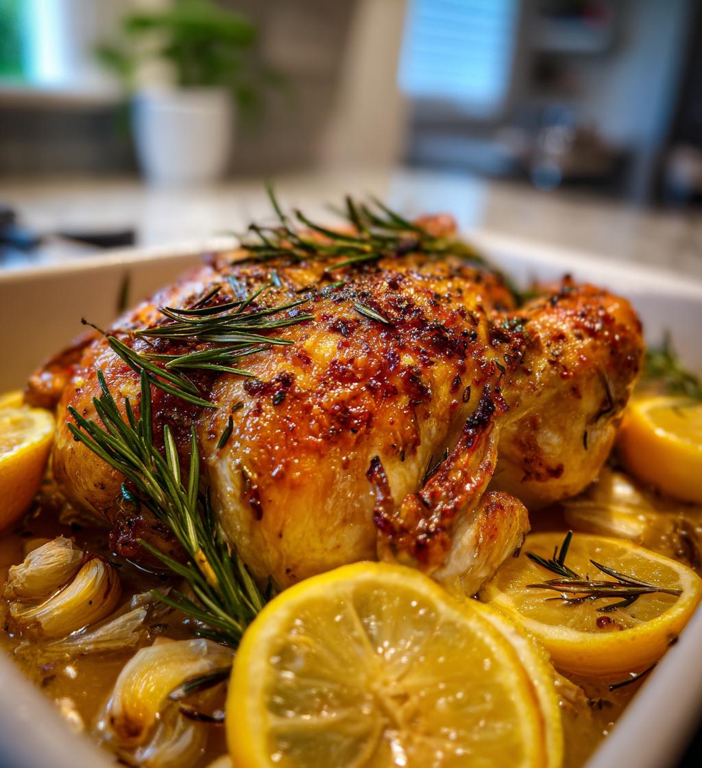 ovnbagt kylling med citron og rosmarin, saftig familiemiddag - detail 1