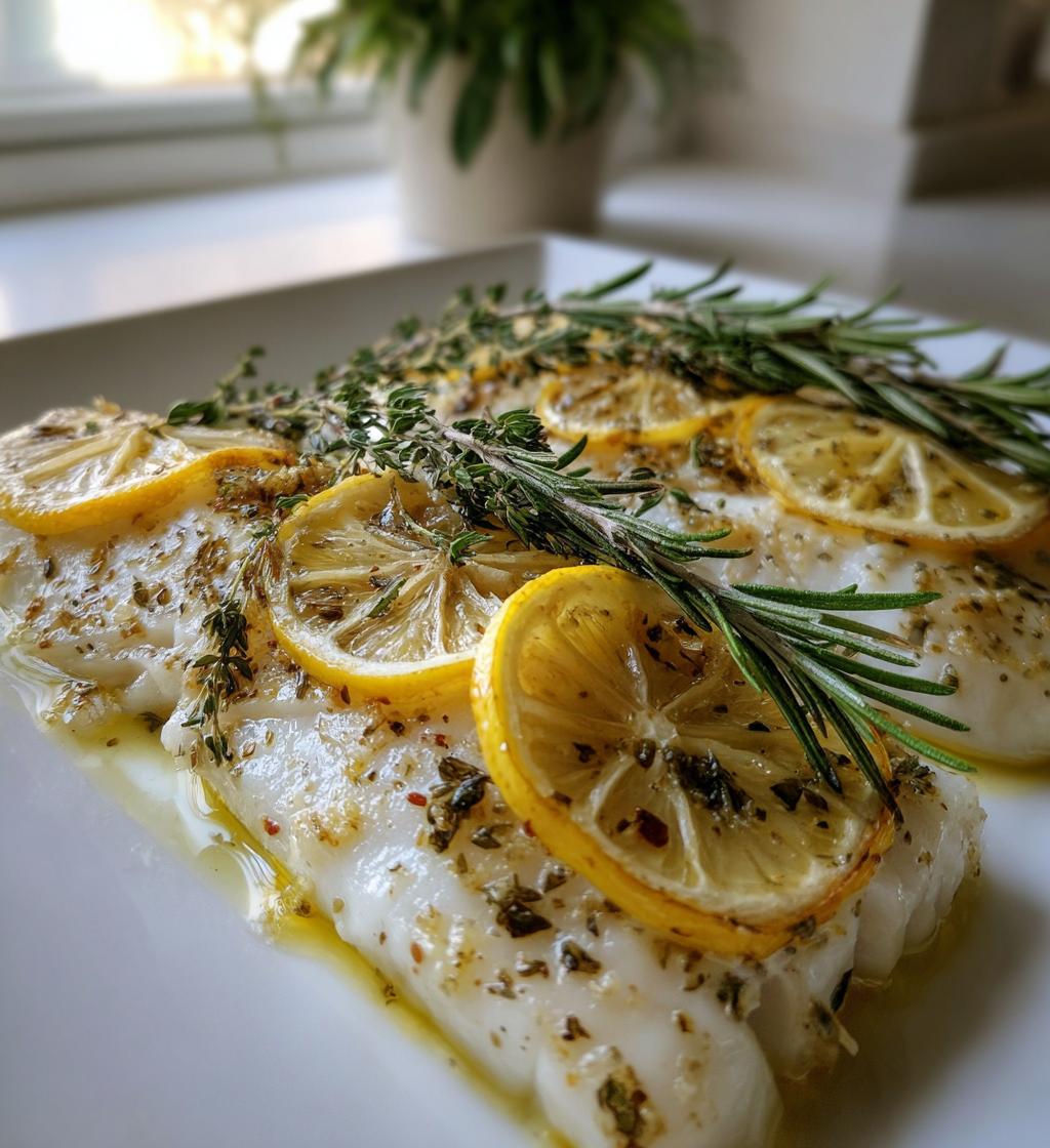 ovnbagt sej med citron og urter - detail 1