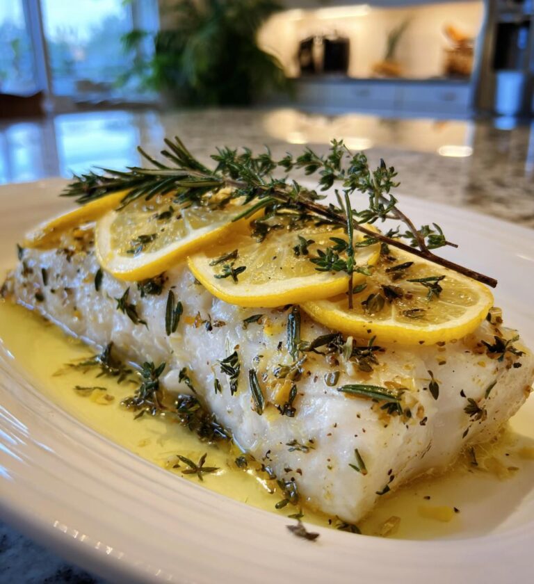 ovnbagt sej med citron og urter