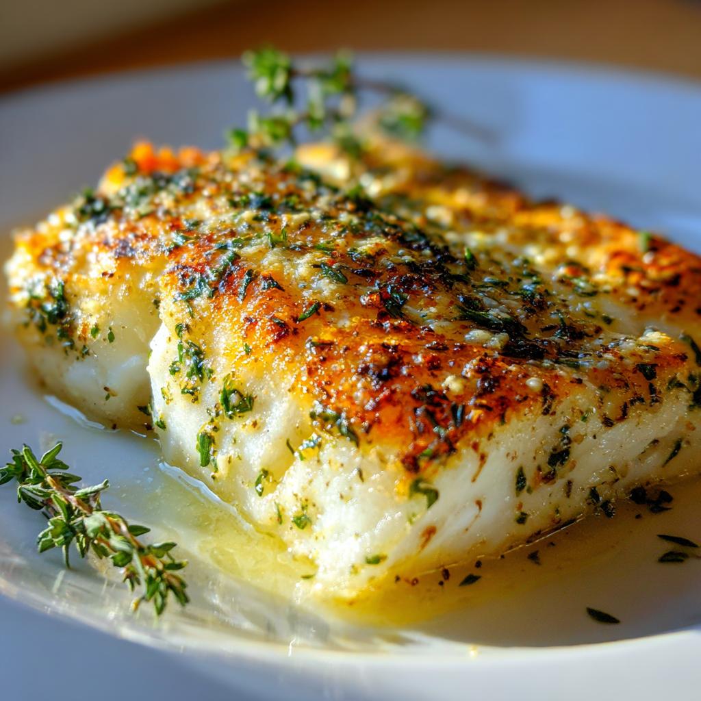 ovnbagt torsk med smør og urter, nem fiskemiddag