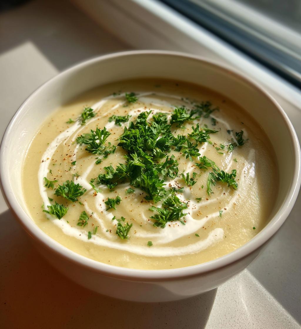 porre- og kartoffelsuppe med fløde - detail 1