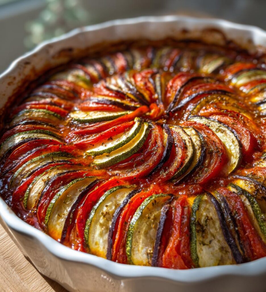 ratatouille med ovnbagte grøntsager