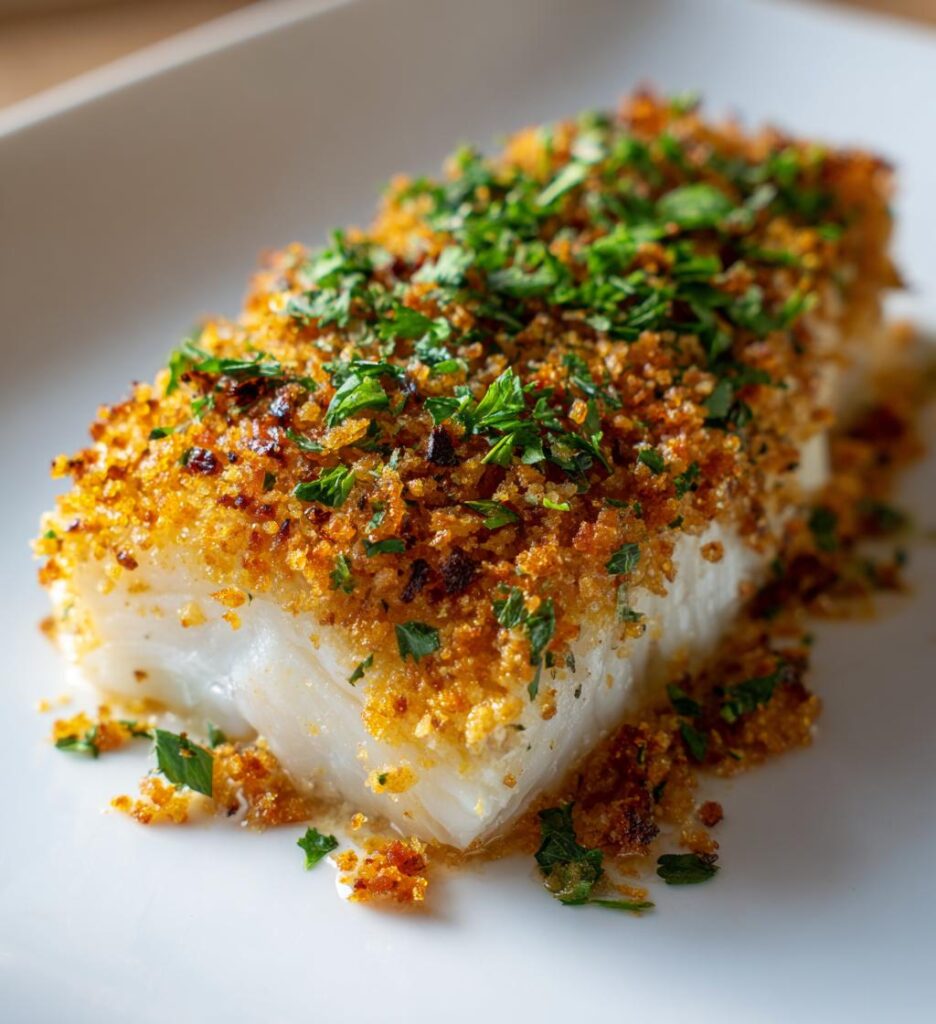 sejfilet med sprød urtecrumble
