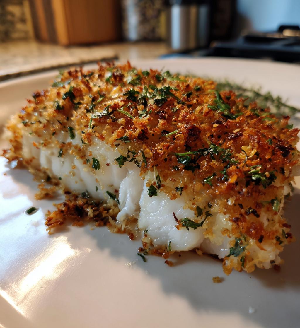 sejfilet med sprød urtecrumble