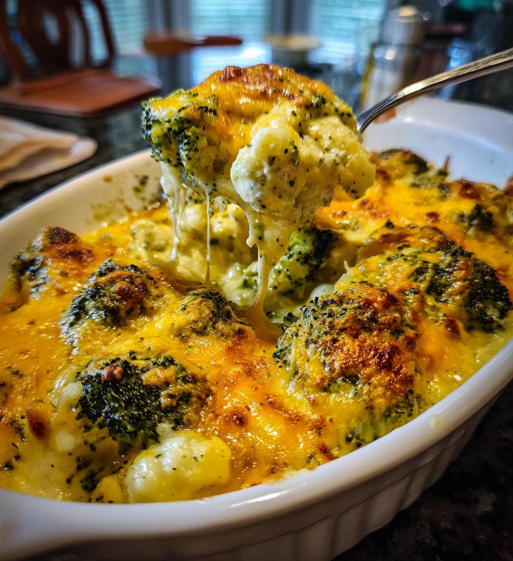 broccoli gratineret med ost og fløde - detail 1