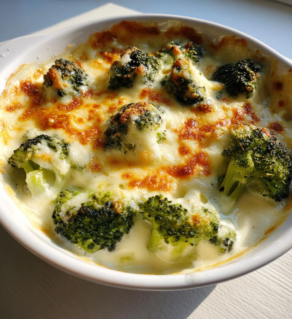 broccoli gratineret med ost og fløde - detail 1