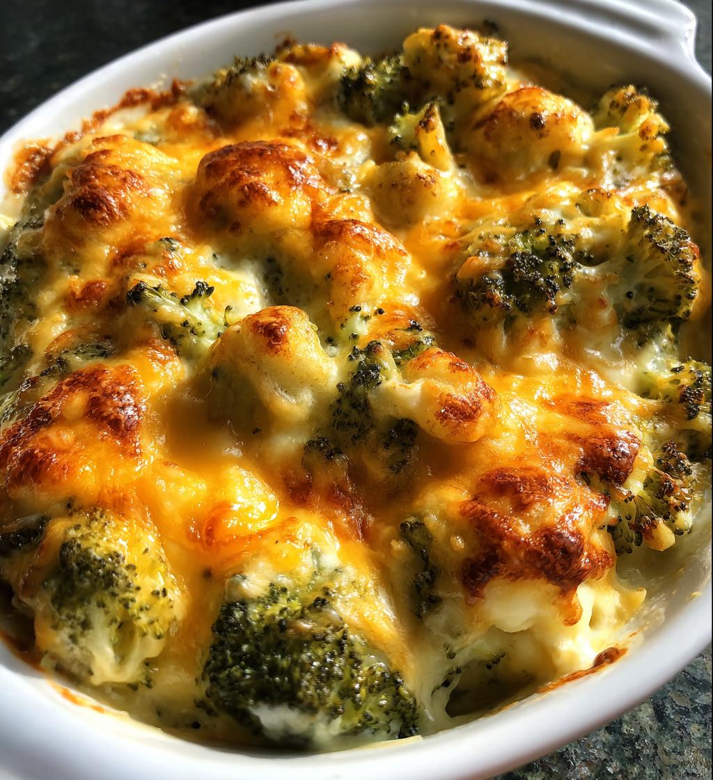 broccoli gratineret med ost og fløde