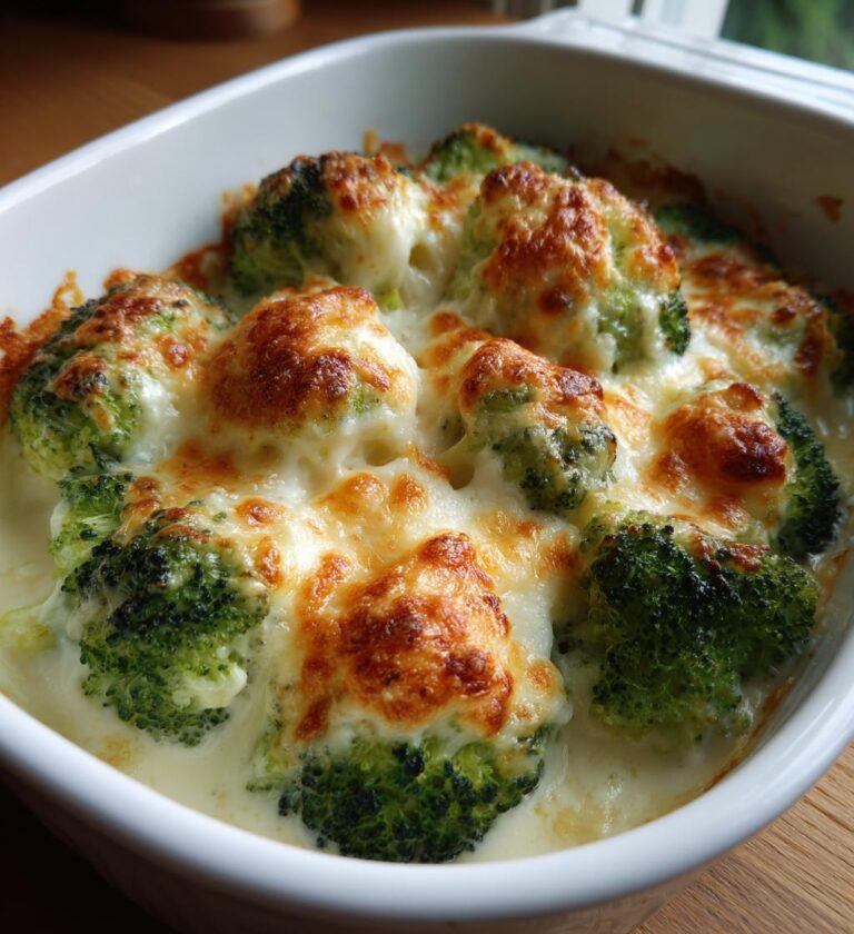 broccoli gratineret med ost og fløde