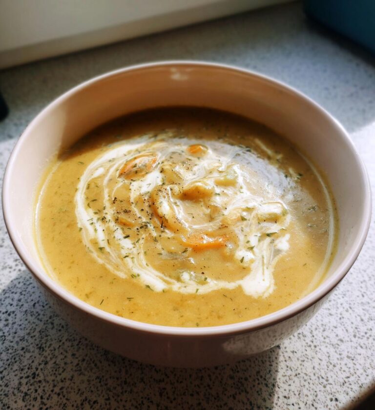 cremet porre- og kartoffelsuppe