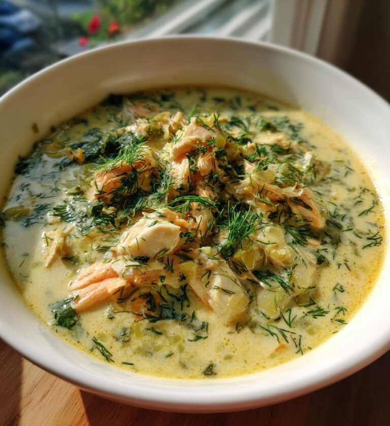 fiskesuppe med fløde og dild