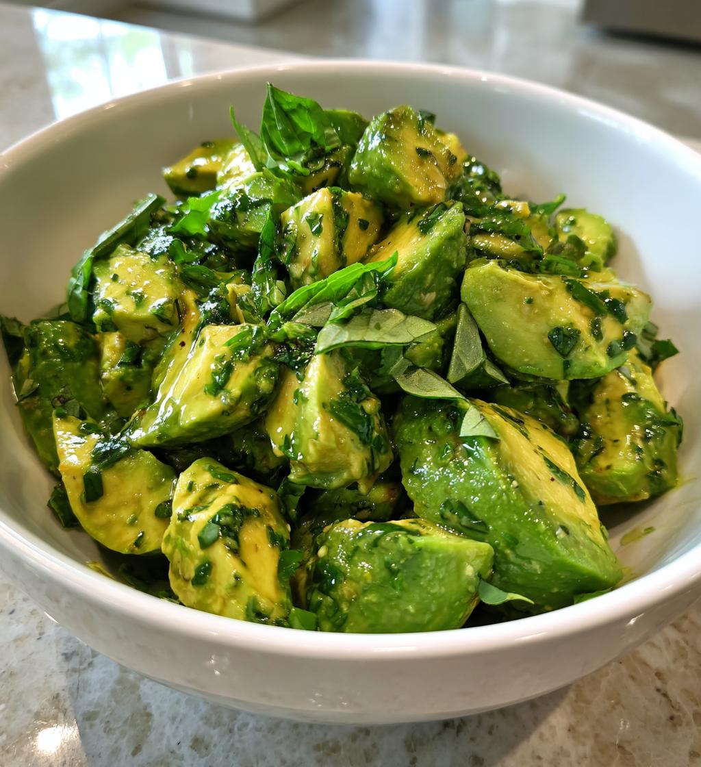 frisk salat med avocado og urter - detail 1