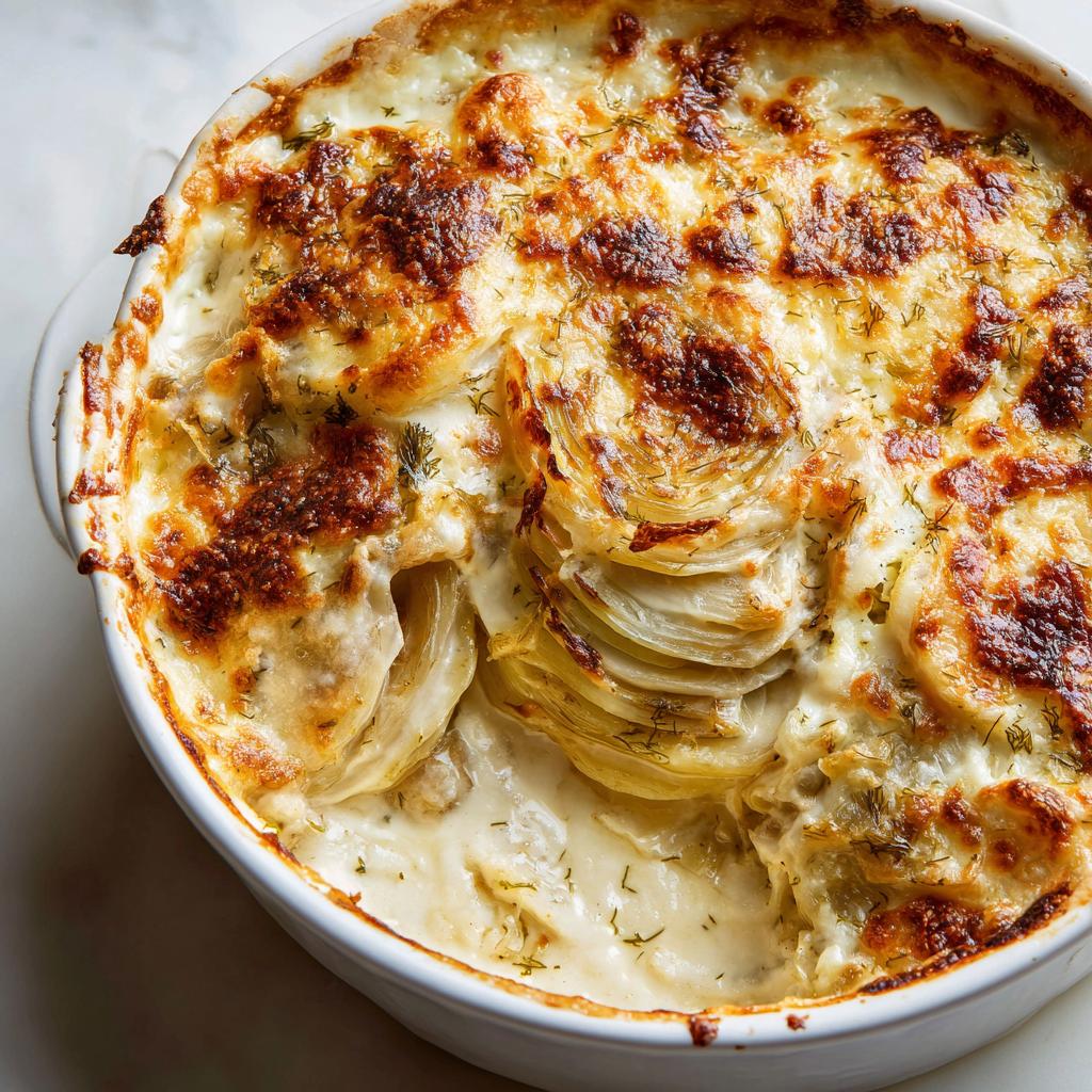 gratineret fennikel med ost