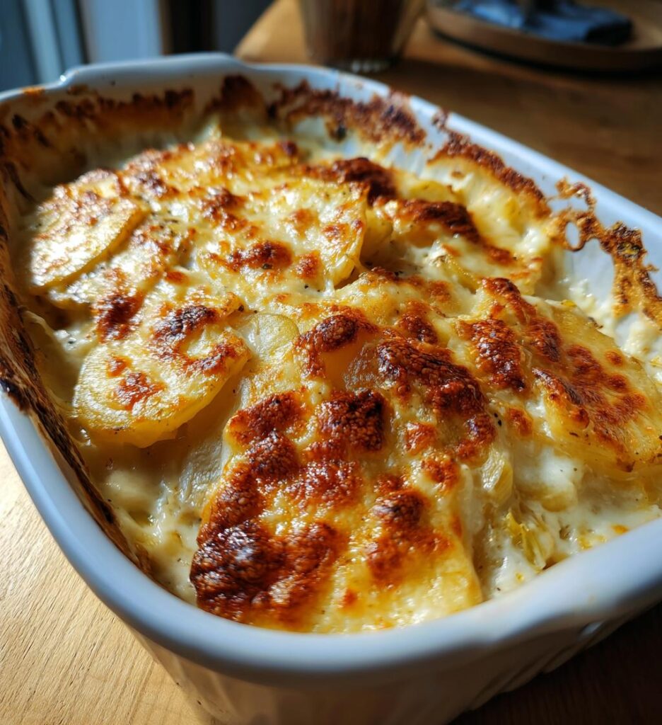 gratineret kartoffel og selleri