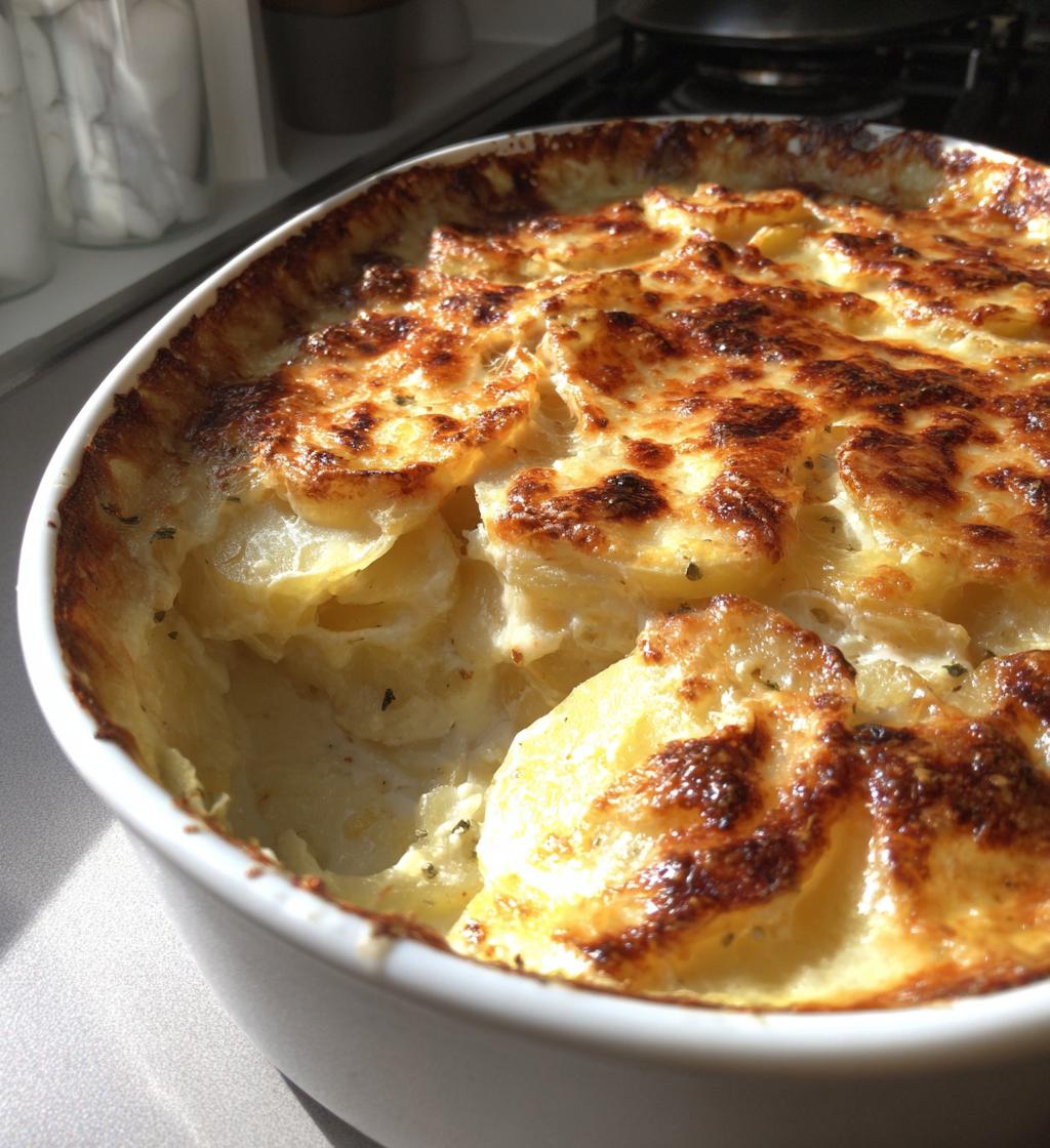 gratineret kartoffelmos med smør og hvidløg - detail 1