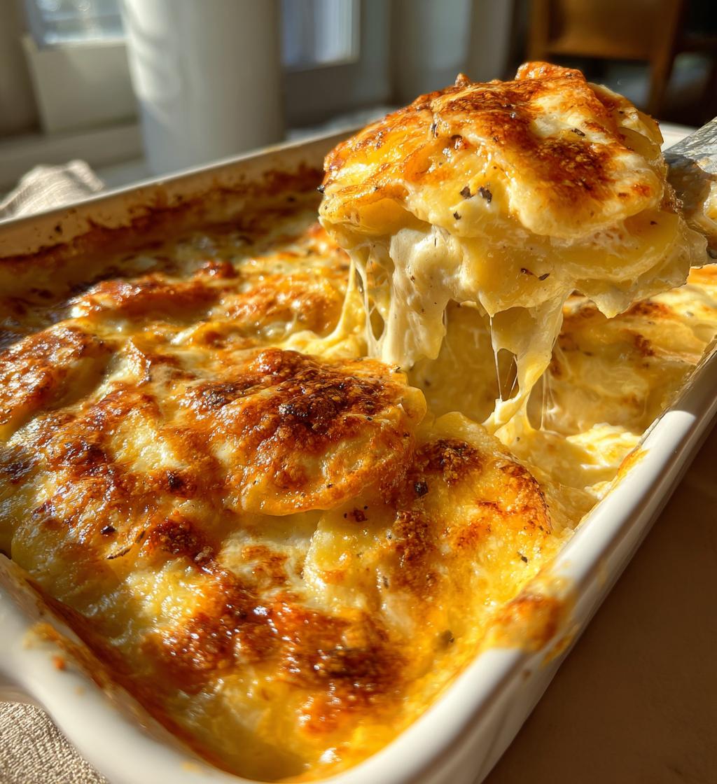 gratineret kartofler med ost og fløde - detail 1