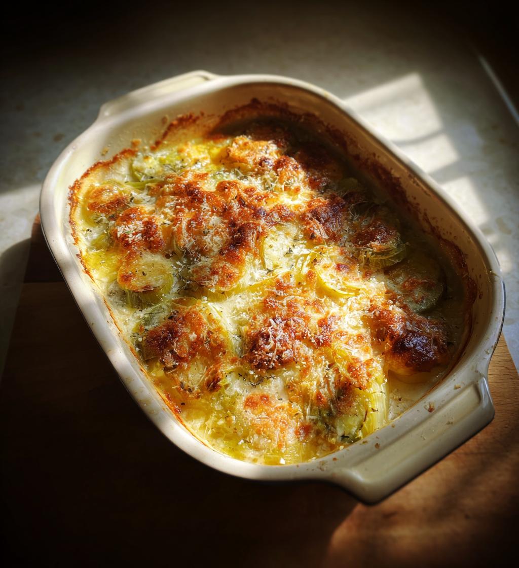 gratineret porrer med parmesan - detail 1