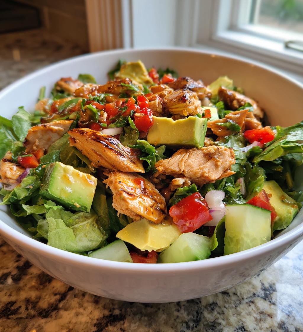 kyllingesalat med avocado og dressing