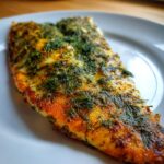 ovnbagt rødfisk med smør og dild