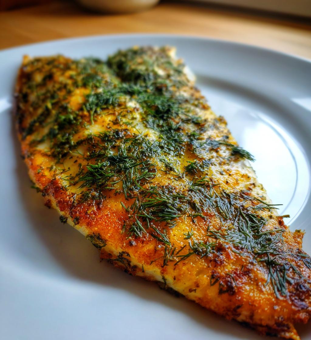 ovnbagt rødfisk med smør og dild