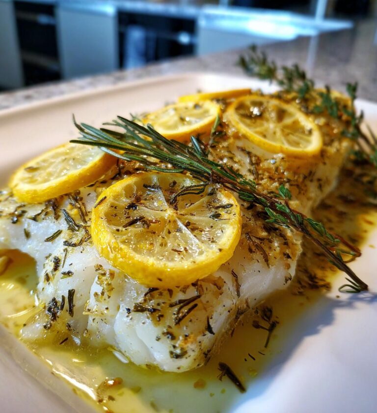 ovnbagt torsk med citron og urter