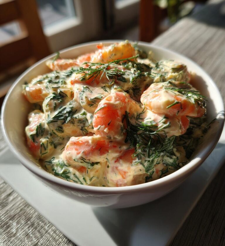 rejesalat med dild og cremefraiche